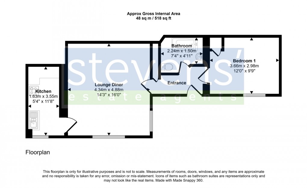 Floorplan for St James Court, Okehampton, Devon, EX20