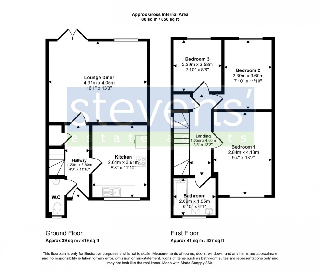 Floorplan for Fore Street, North Tawton, Devon, EX20