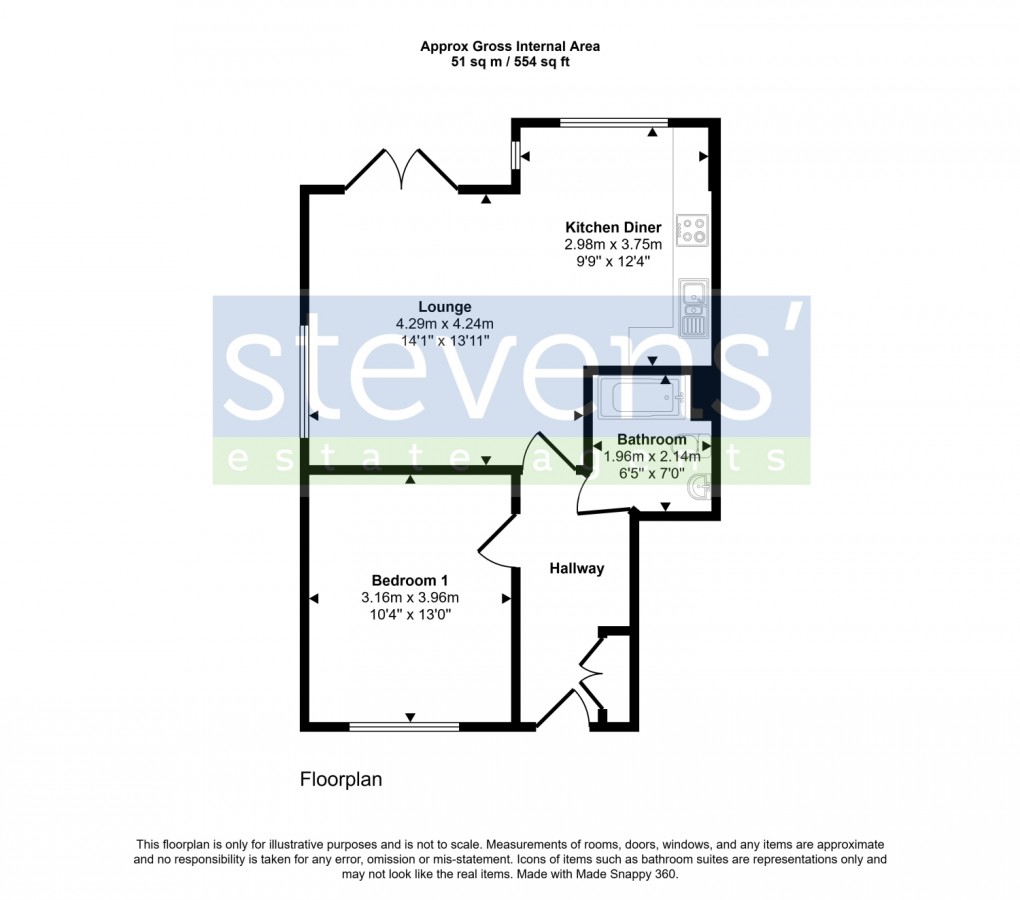 Floorplan for Fore Street, North Tawton, Devon, EX20