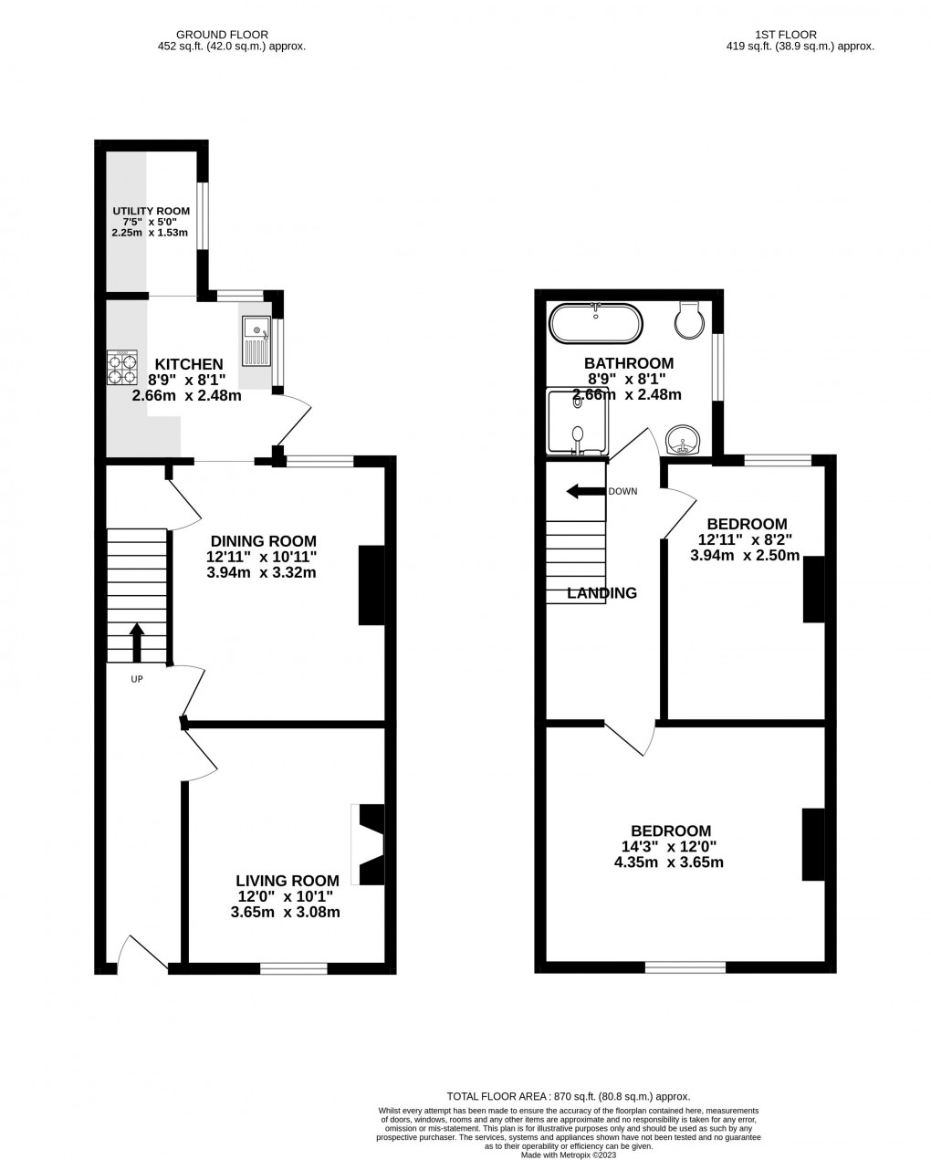 Floorplan for North Road, Okehampton, Devon, EX20
