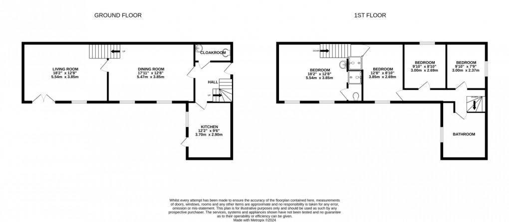 Floorplan for Bale House Warden Farm Cottages, North Tawton